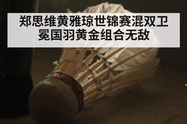 郑思维黄雅琼世锦赛混双卫冕国羽黄金组合无敌